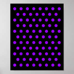 Poster Chemise Pois violette et blanche