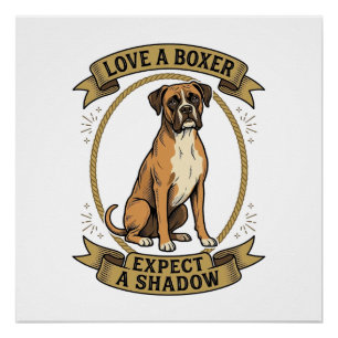 Poster Chemise pour amateur de Boxer Gravure Vintage Drôl