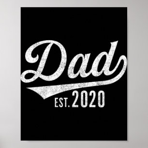 Poster Chemise pour hommes Papa depuis 2020 - Futurs papa