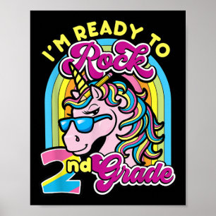 Poster Chemise Premier Jour De 2e Année Filles Rentrée Sc