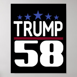 Poster Chemise Présidentielle Trump 58, Trump Troisième P