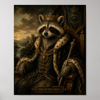 Poster Chemise Raton Laveur Royal, Roi De La Forêt