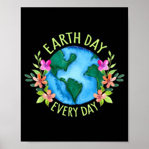Poster Chemise rétro environnementale pour femmes Earth D
