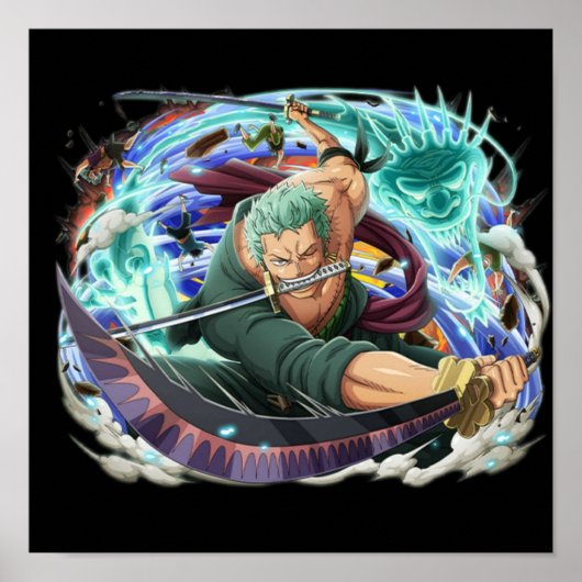 Poster Chemise Roronoa Zoro en colère (Devant)
