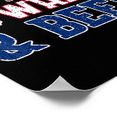 Poster Chemise Rouge Blanc Et Bière - Usa 4 juillet Boiss (Coin)