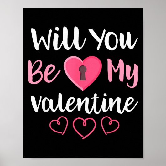 Poster Chemise Saint-Valentin Êtes-vous ma Saint-Valentin (Devant)