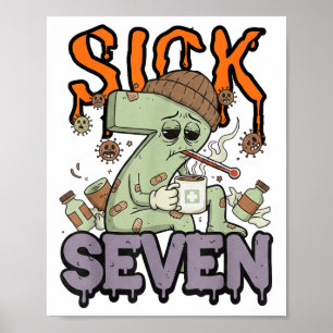 Poster Chemise Sick Seven Meme 67 Six Seven Blague de Mot