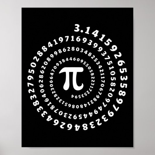 Poster Chemise Spirale Pi Jour Math Lover (Devant)