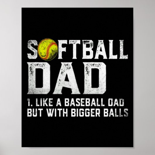 Poster Chemise T D Pères Plus Grands Baseball Softball Ho (Devant)