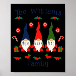 Poster Chemise T drôle et mignonne avec des gnomes de fam