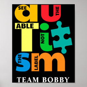 Poster Chemise T-shirt de sensibilisation à l'autisme Voy