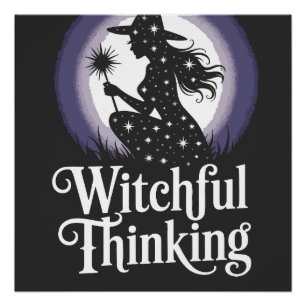 Poster Chemise T-shirt fille Halloween Witchful Thinking