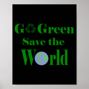 Poster Chemise T-shirt Sauvegarder Le Monde Va Vert