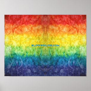 Poster Chemise tie-dyée aux couleurs arc-en-ciel du drape