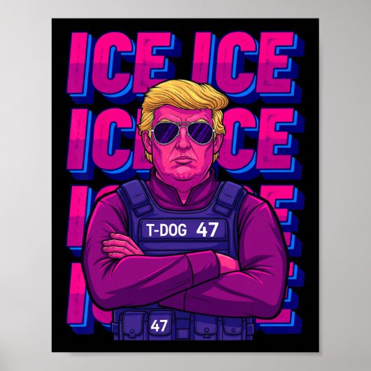 Poster Chemise Trump Ice Agent (Devant)