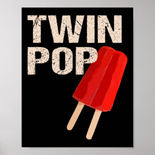 Poster Chemise Twin Pop Cadeau pour grand-père jumeaux pa