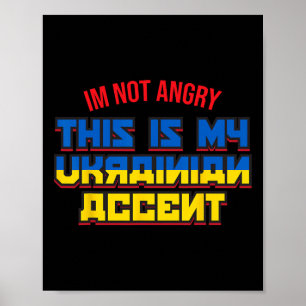 Poster Chemise ukrainienne d'Ukraine - Je ne suis pas en