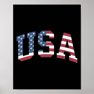Poster Chemise Usa Femmes Hommes Enfants Patriotique Drap