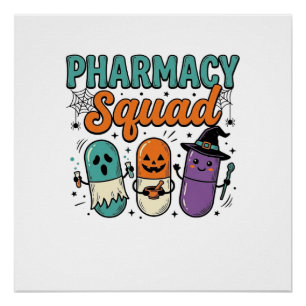Poster Chemise vectorielle vintage de la brigade de pharm