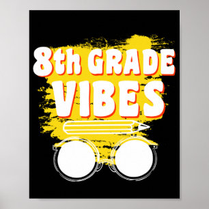 Poster Chemise Vibe de retour à l'école 8e année Enfant p