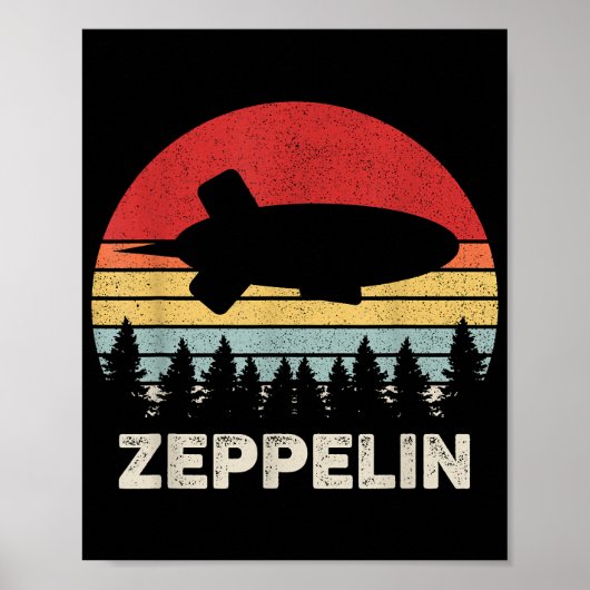 Poster Chemise Zeppelin Rétro Vintage Dirigeable Aéronef (Devant)