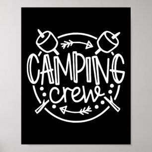 Poster Chemises assorties de camping pour famille de camp