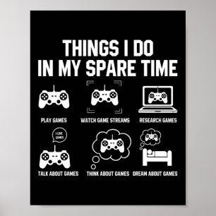 Poster Chemises de choses que je fais pendant mon temps l