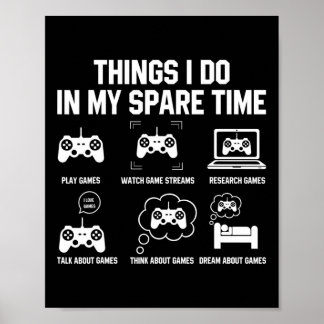 Poster Chemises de choses que je fais pendant mon temps l