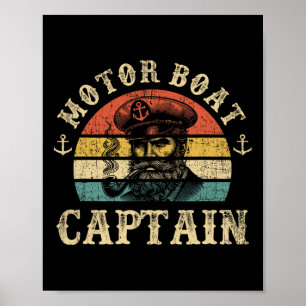Poster Chemises de croisière pour hommes capitaine de bat