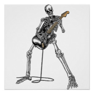 Poster Chemises De Musique Roche Et Rouleau Guitare T Che