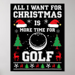 Poster Chemises de Noël laides pour hommes Dry Fit Golf N