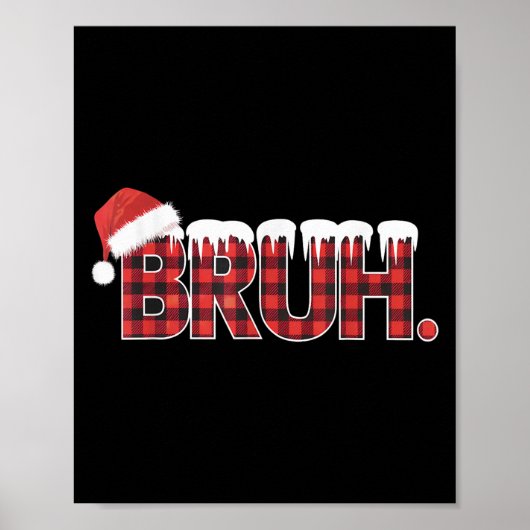 Poster Chemises De Noël Pour Femmes Brouh Rouge Plaid Buf (Devant)