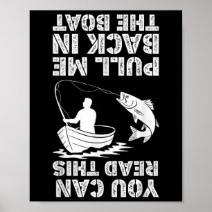 Poster Chemises de pêche amusantes pour hommes garçons pa