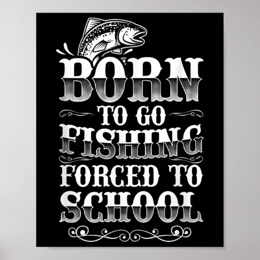 Poster Chemises de pêche garçons drôles graphiques pêche (Devant)