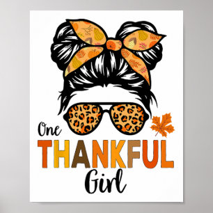 Poster Chemises de Thanksgiving pour filles enfants fille