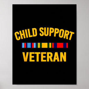 Poster Chemises de vétéran de soutien de l'enfant Drapeau