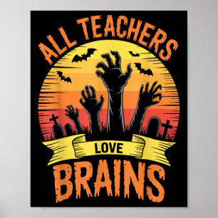 Poster Chemises d'enseignants Halloween Femmes Hommes Tou