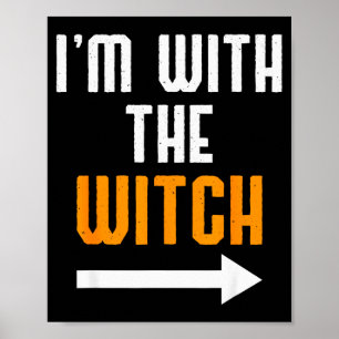 Poster Chemises d'Halloween pour hommes Je suis avec la s