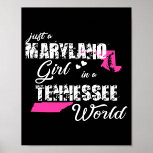 Poster Chemises drôles du Maryland Une fille du Maryland