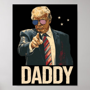 Poster Chemises Drôles Trump Papa Est à La Maison Pour Ho