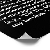 Poster Chemises drôles Uff Da Uff Da Définition Noir Uni (Coin)