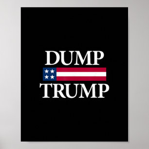 Poster Chemises Dump Trump Noir Uni Adulte Moderne Politi