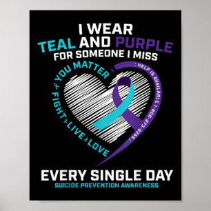 Poster Chemises En Mémoire Douce Prévention du Suicide Se