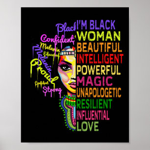Poster Chemises Juneteenth Femmes - Je suis le Mois de l'