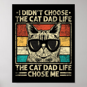 Poster Chemises Papa Chat Pour Hommes Drôle Chat Papa Fêt