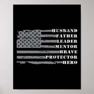 Poster Chemises Pour Hommes Vintage Mari Rétro Père Papa