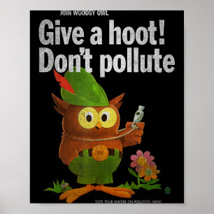 Poster Chemises Vintage Par Sven & Angus Woodsy Owl Give