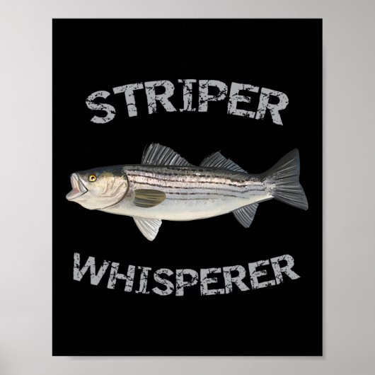 Poster Chemisier de pêche rayé B Striper Whisperer (Devant)