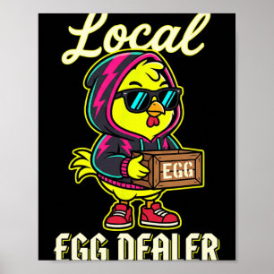 Poster Chemisier Local Egg Dealer Chicken Sungles Pâques