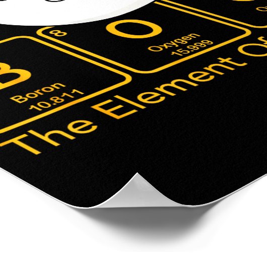 Poster Chemistry Boo The Element Of Surprise Cute Chemist (Coin)